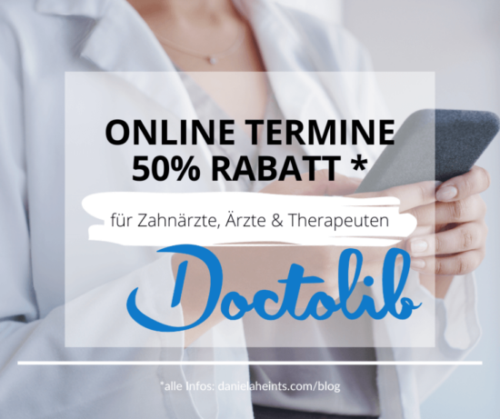 Werbung Doctolib Rabatt für Zahnärzte, Ärzte und Therapeuten